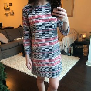 J Crew Pink and Blue Dress